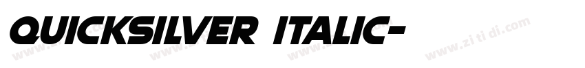 Quicksilver Italic字体转换
